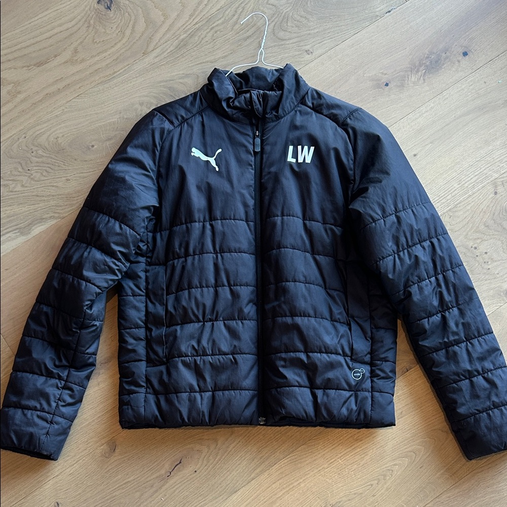 Puma Black Quilted Jacket Youth XL